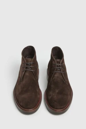 bottine chfrka à lacets en daim sable egmont