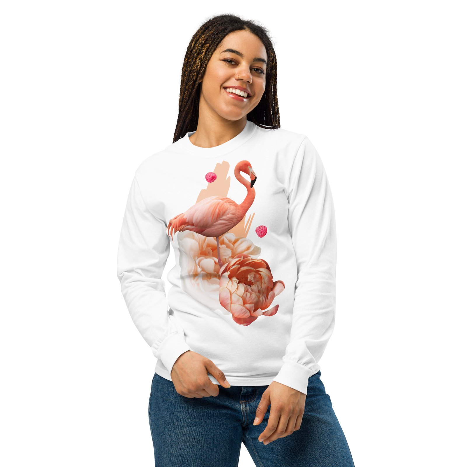 Haut unisexe à manches longues teinté – Image 3